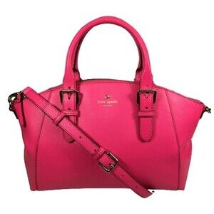 Kate Spade Charlotte Street Satchel Pink Saffiano Leather Purse Crossbody $398